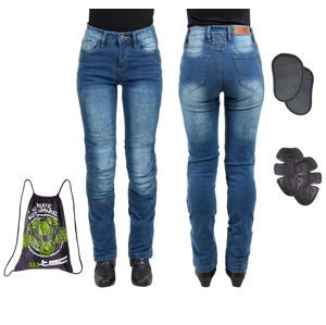 Dámske moto jeansy W-TEC Lustipa modrá - XL