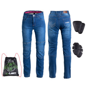 Dámske moto jeansy W-TEC GoralCE modrá - XXL