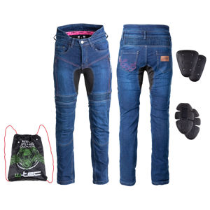 Dámske moto jeansy W-TEC Biterillo Lady modrá - L