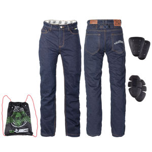 Pánske moto jeansy W-TEC Resoluto modrá - 4XL