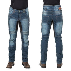Pánske moto jeansy W-TEC Wicho modrá - 3XL