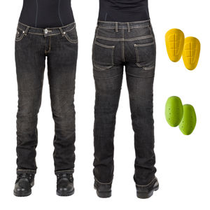 Dámske moto jeansy W-TEC C-2011 čierne čierna - 35