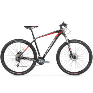 Horský bicykel Kross Level 5.0 27,5" - model 2020 čierna/červená/strieborná - S (16.5") - Záruka 10 rokov
