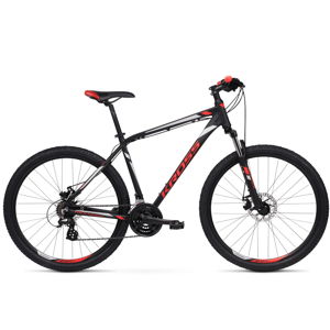 Horský bicykel Kross Hexagon 3.0 26" - model 2020 čierna/červená/strieborná - XS (14") - Záruka 10 rokov