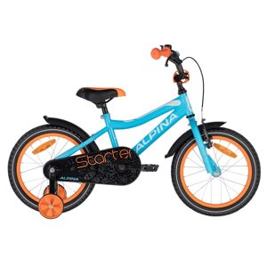 Detský bicykel ALPINA Starter 16" - model 2021 Blue Orange - 235 mm (9,5")