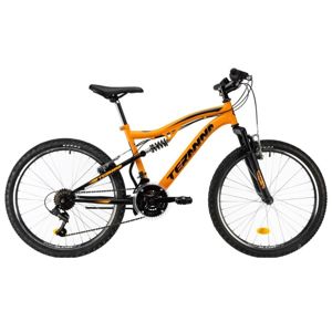 Juniorský celoodpružený bicykel DHS 2445 24" - model 2019 Orange - Záruka 10 rokov