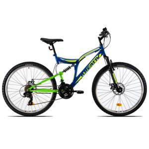Celoodpružený bicykel Kreativ 2643 26" - model 2019 Neon Green-Blue - Záruka 10 rokov