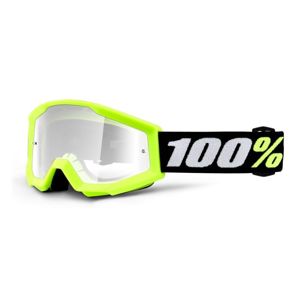 Detské motokorosové okuliare 100% Strata Mini Yellow žltá, číre plexi