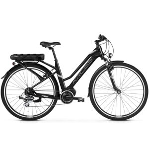 Dámsky trekingový elektrobicykel Kross Trans Hybrid 2.0 28" - model 2020 čierna/strieborná - M (17") - Záruka 10 rokov