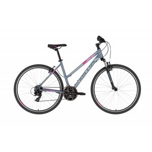 Dámsky crossový bicykel KELLYS CLEA 10 28" - model 2021 Grey Pink - S (17'') - Záruka 10 rokov