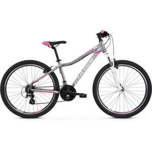 Dámsky horský bicykel Kross Lea 2.0 27,5" SR - model 2021 strieborná/ružová/biela - S (17'')