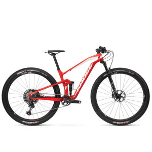 Celoodpružený bicykel Kross Earth TE 29" - model 2020 červeno-biela - L (19") - Záruka 10 rokov