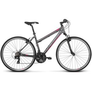 Dámsky crossový bicykel Kross Evado 1.0 28" - model 2020 grafitová/malinová - L (19") - Záruka 10 rokov