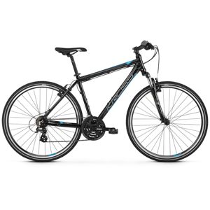 Pánsky crossový bicykel Kross Evado 2.0 28" - model 2020 čierno-modrá - M (19'') - Záruka 10 rokov