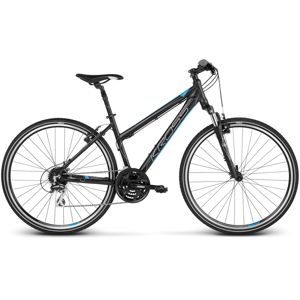Dámsky crossový bicykel Kross Evado 3.0 28" - model 2020 čierno-modrá - M (17") - Záruka 10 rokov