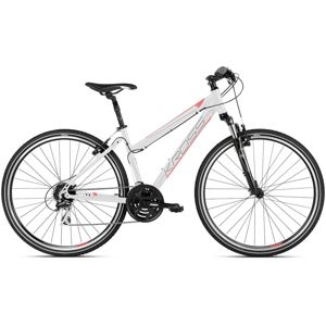 Dámsky crossový bicykel Kross Evado 3.0 28" - model 2020 biela/koralová - L (19") - Záruka 10 rokov