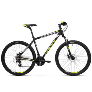 Horský bicykel Kross Hexagon 3.0 27,5" - model 2020 čierna/limetková/strieborná - L (21'') - Záruka 10 rokov