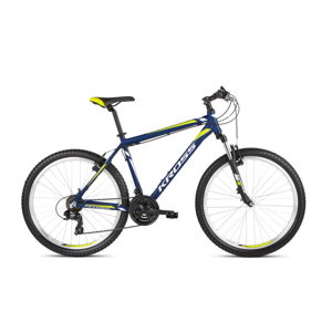 Horský bicykel Kross Hexagon 26" - model 2021 tmavo modrá/biela/limetková - S (17'')