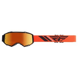 Motokrosové okuliare Fly Racing Zone 2019 čierna/oranžová, oranžové chrom plexi