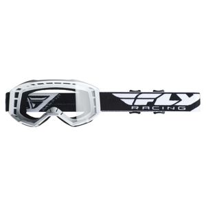 Motokrosové okuliare Fly Racing Focus 2019 biele, číre plexi bez pinov