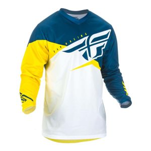 Motokrosový dres Fly Racing F-16 2019 žltá/biela/modrá - L