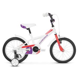 Detský bicykel Kross Mini 3.0 16" - model 2019 White / Red / Violet Glossy - Záruka 10 rokov