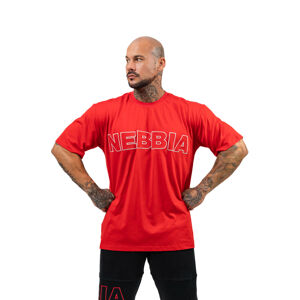 Tričko s krátkym rukávom Nebbia Legacy 711 Red - XXL