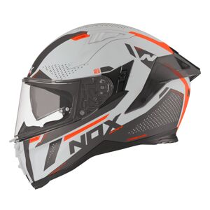 Moto prilba NOX N303-S NEO šedá-neon oranžová S (55-56)