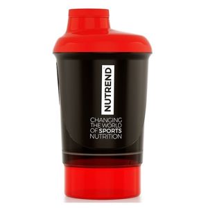 Shaker Nutrend so zásobníkom 300 ml čierno-červená