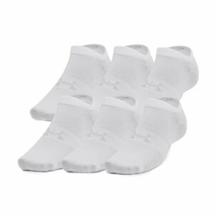 Unisex ponožky Under Armour Essential No Show 6 párov White - M (36,5-40,5)