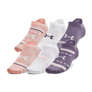 Unisex ponožky Under Armour Essential No Show 6 párov Pink - M (36,5-40,5)