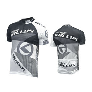 Cyklistický dres Kellys PRO Race krátky rukáv White - L