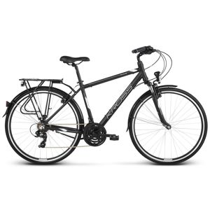 Pánsky trekingový bicykel Kross Trans 1.0 28" - model 2020 čierno-biela - S (17'') - Záruka 10 rokov