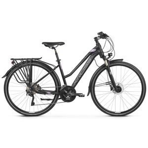 Dámsky trekingový bicykel Kross Trans 11.0 28" - model 2020 černá/fialová/stříbrná - M (17") - Záruka 10 rokov