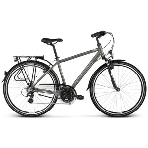 Pánsky trekingový bicykel Kross Trans 2.0 28" - model 2020 grafitová/šedá/stříbrná - L (21'') - Záruka 10 rokov