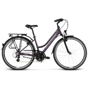 Dámsky trekingový bicykel Kross Trans 2.0 28" - model 2020 fialová/růžová/stříbrná - S (15") - Záruka 10 rokov