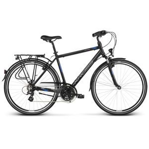 Pánsky trekingový bicykel Kross Trans 2.0 28" - model 2020 čierna/modrá/strieborná - S (17'') - Záruka 10 rokov
