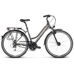 Dámsky trekingový bicykel Kross Trans 3.0 28" - model 2020 hnědá/krémová/stříbrná - M (17") - Záruka 10 rokov