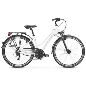 Dámsky trekingový bicykel Kross Trans 4.0 28" - model 2020 bielo-zelená - L (19") - Záruka 10 rokov