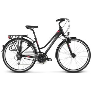 Dámsky trekingový bicykel Kross Trans 5.0 28" - model 2020 černá/malina - M (17") - Záruka 10 rokov