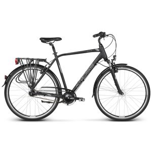 Pánsky trekingový bicykel Kross Trans 6.0 28" - model 2020 čierna/strieborná - S (17'') - Záruka 10 rokov