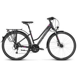 Dámsky trekingový bicykel Kross Trans 8.0 28" - model 2020 černá/fialová/stříbrná - M (17") - Záruka 10 rokov