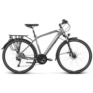 Pánsky trekingový bicykel Kross Trans 9.0 28" - model 2020 grafitová/stříbrná - S (17'') - Záruka 10 rokov
