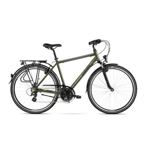 Pánsky trekingový bicykel Kross Trans 2.0 28" SR - model 2021 khaki/čierna - M (19'') - Záruka 10 rokov