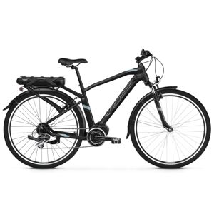 Trekingový elektrobicykel Kross Trans Hybrid 2.0 28" - model 2019 Black / Blue / Silver Matte - S (17'') - Záruka 10 rokov