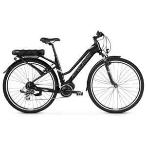 Dámsky trekingový elektrobicykel Kross Trans Hybrid 2.0 28" - model 2019 Black / Silver Glossy - L (19") - Záruka 10 rokov